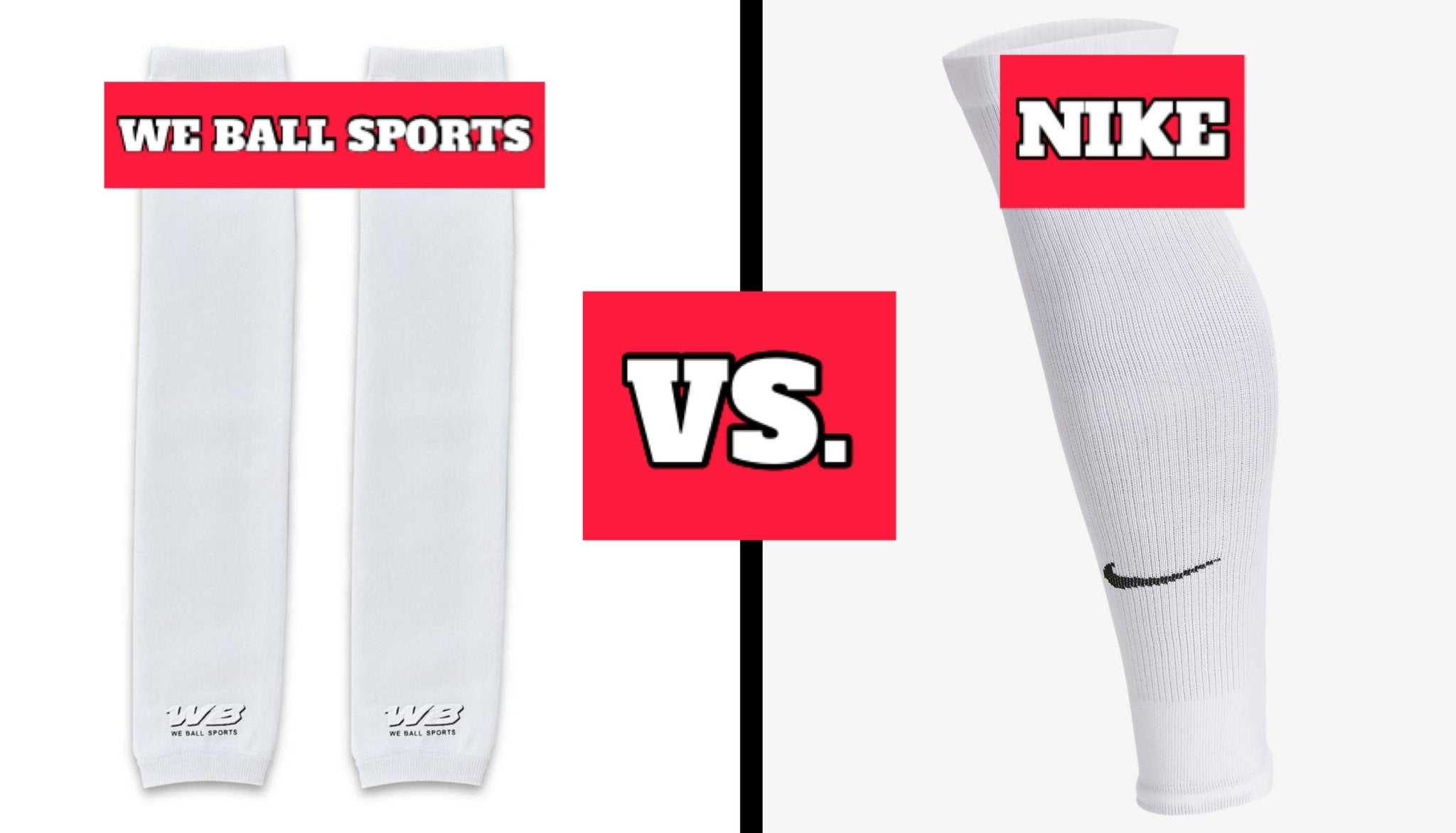 We Ball Sports Football Leg Sleeves vs. Nike Football Leg Sleeves