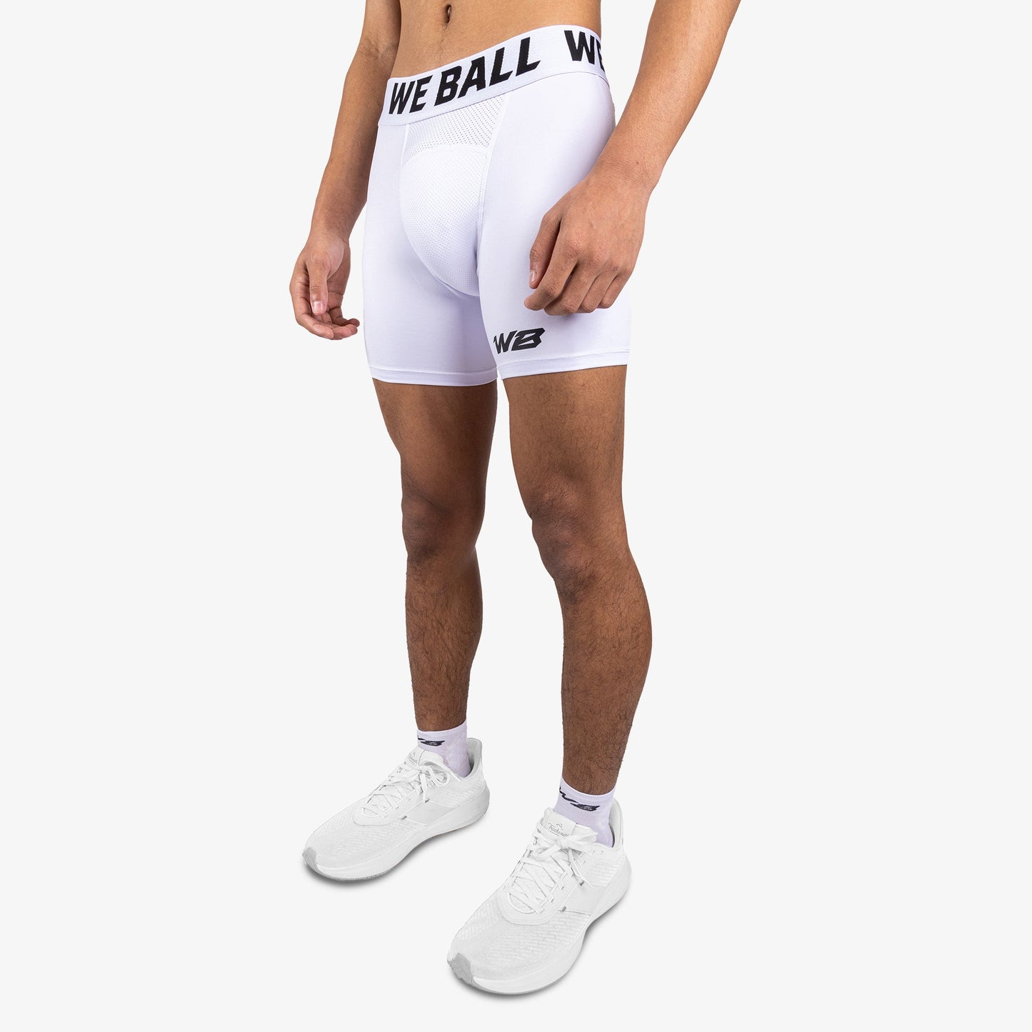 WBTECH™ COMPRESSION SHORTS 6" (WHITE) - We Ball Sports