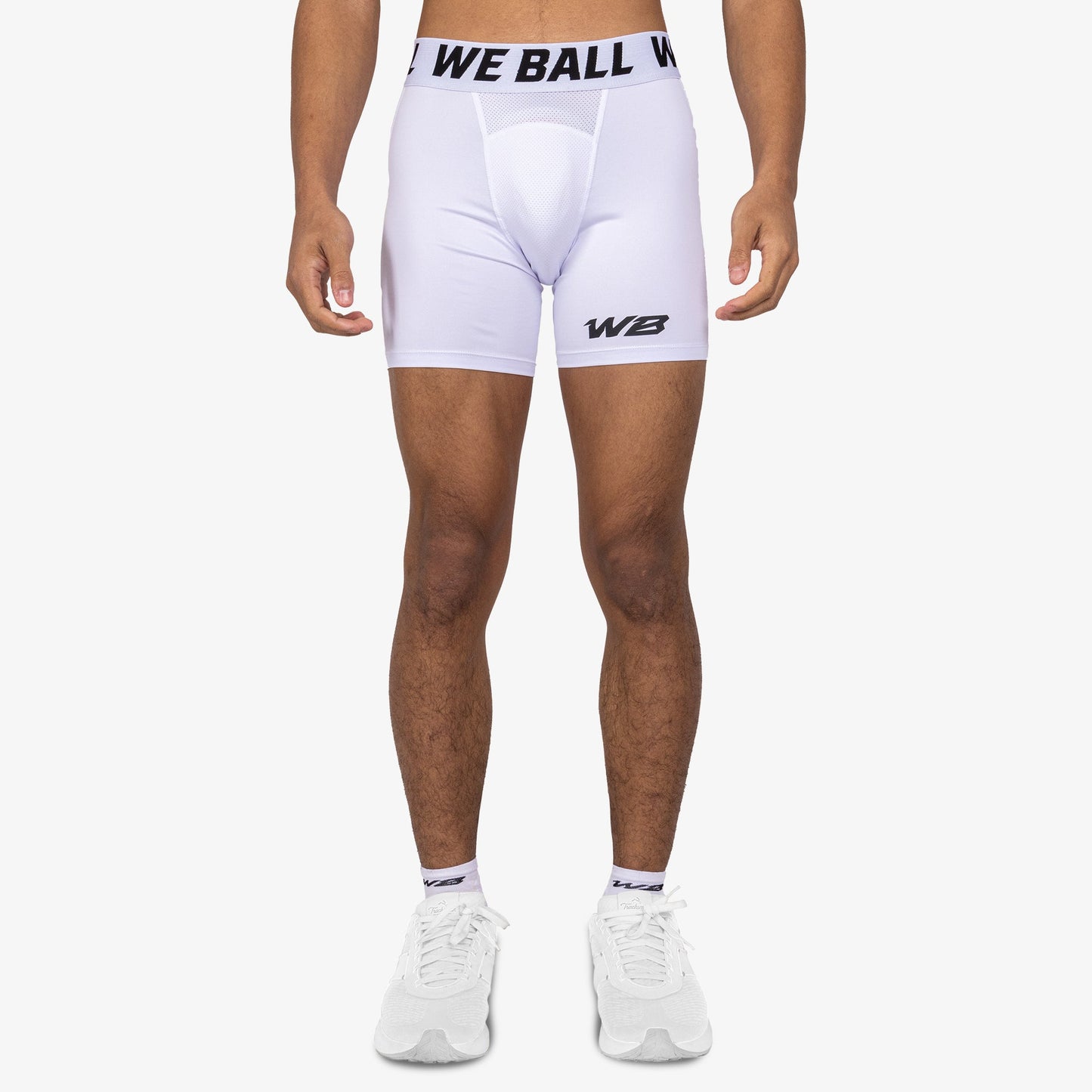 WBTECH™ COMPRESSION SHORTS 6" (WHITE) - We Ball Sports