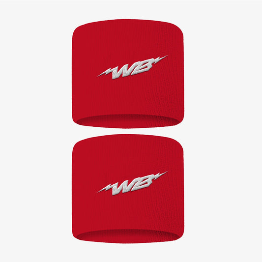 3" WRISTBANDS (RED, 2-PACK) - We Ball Sports