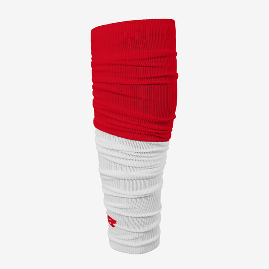 TWO-TONE FOOTBALL LEG SLEEVES 2.0 (RED/WHITE)