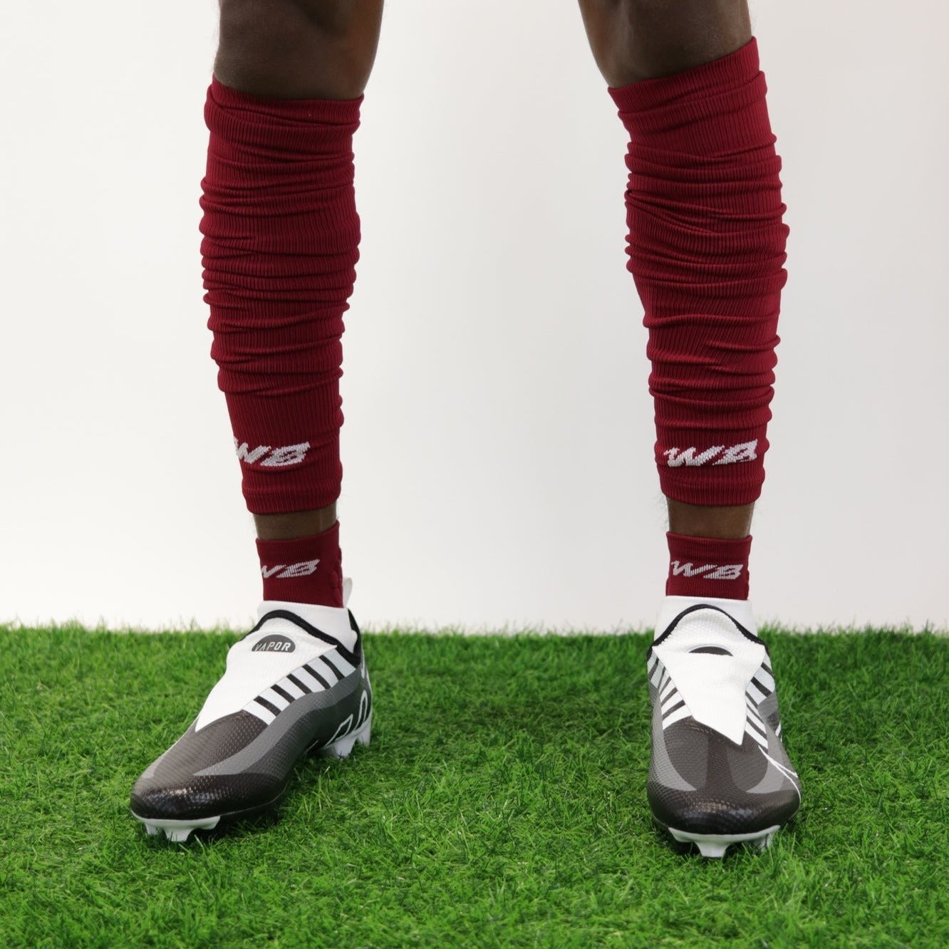 ADULT FOOTBALL LEG SLEEVES 2.0 (MAROON) - We Ball Sports