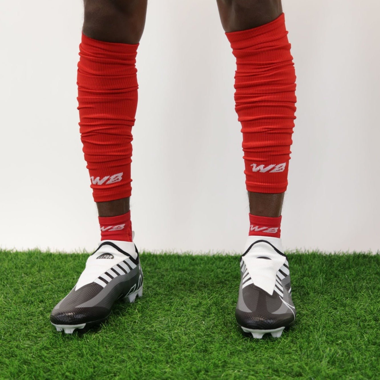 ADULT FOOTBALL LEG SLEEVES 2.0 (RED) - We Ball Sports