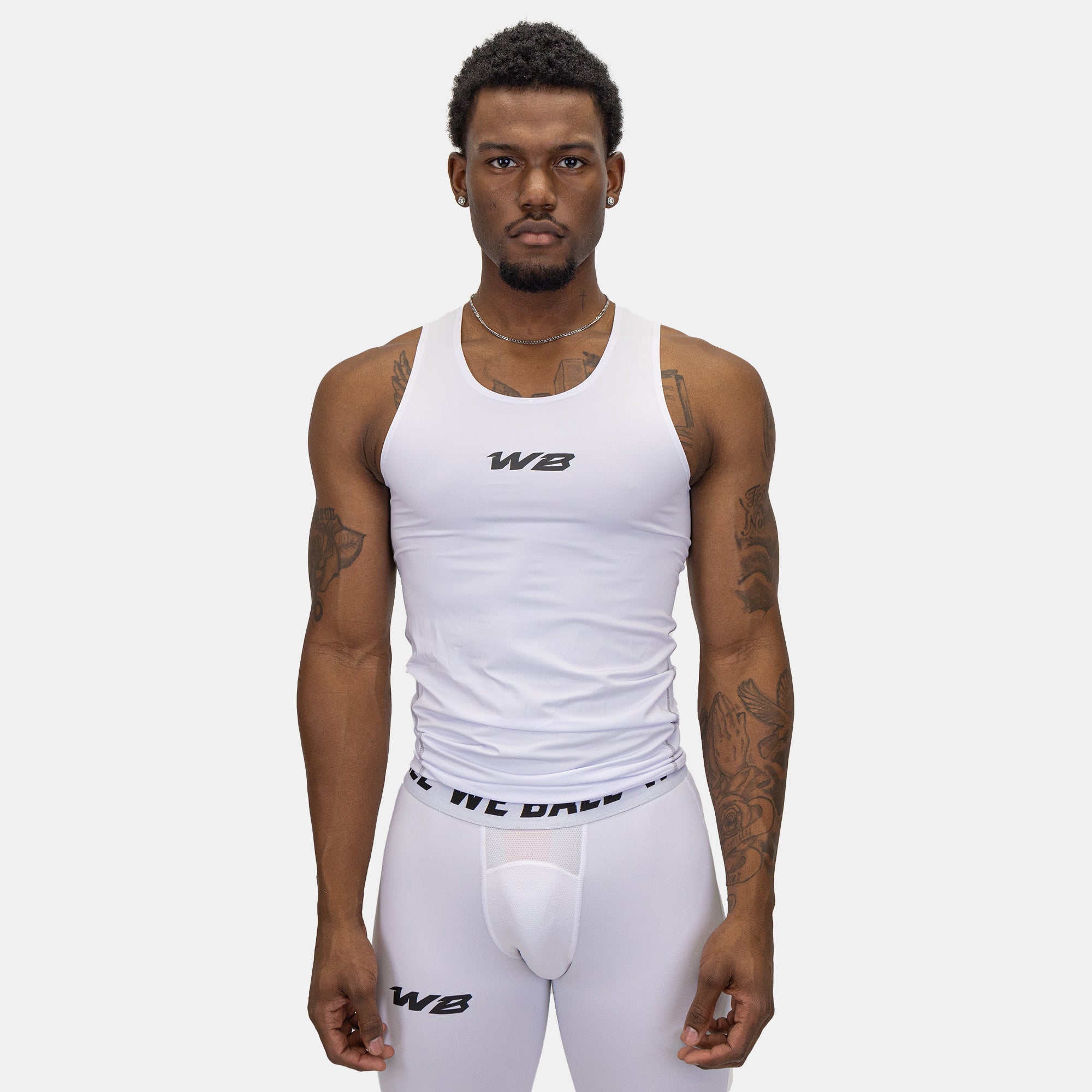 COMPRESSION TANK TOP (WHITE) – We Ball Sports