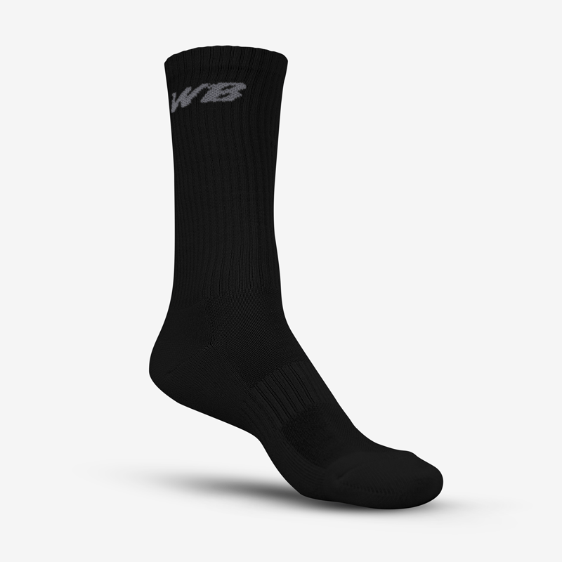 EVERYDAY TRAINING CREW SOCKS (BLACK, 6-PACK) - We Ball Sports