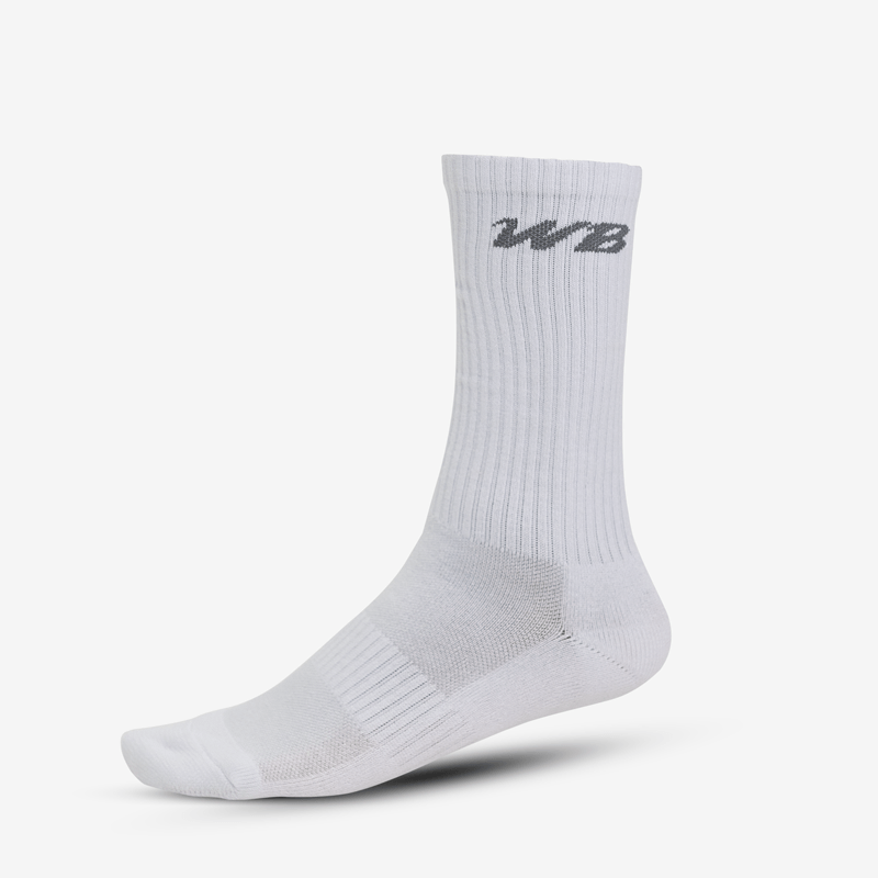 EVERYDAY TRAINING CREW SOCKS (WHITE, 6-PACK) - We Ball Sports