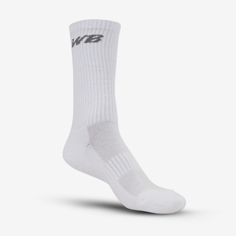 EVERYDAY TRAINING CREW SOCKS (WHITE, 6-PACK) - We Ball Sports
