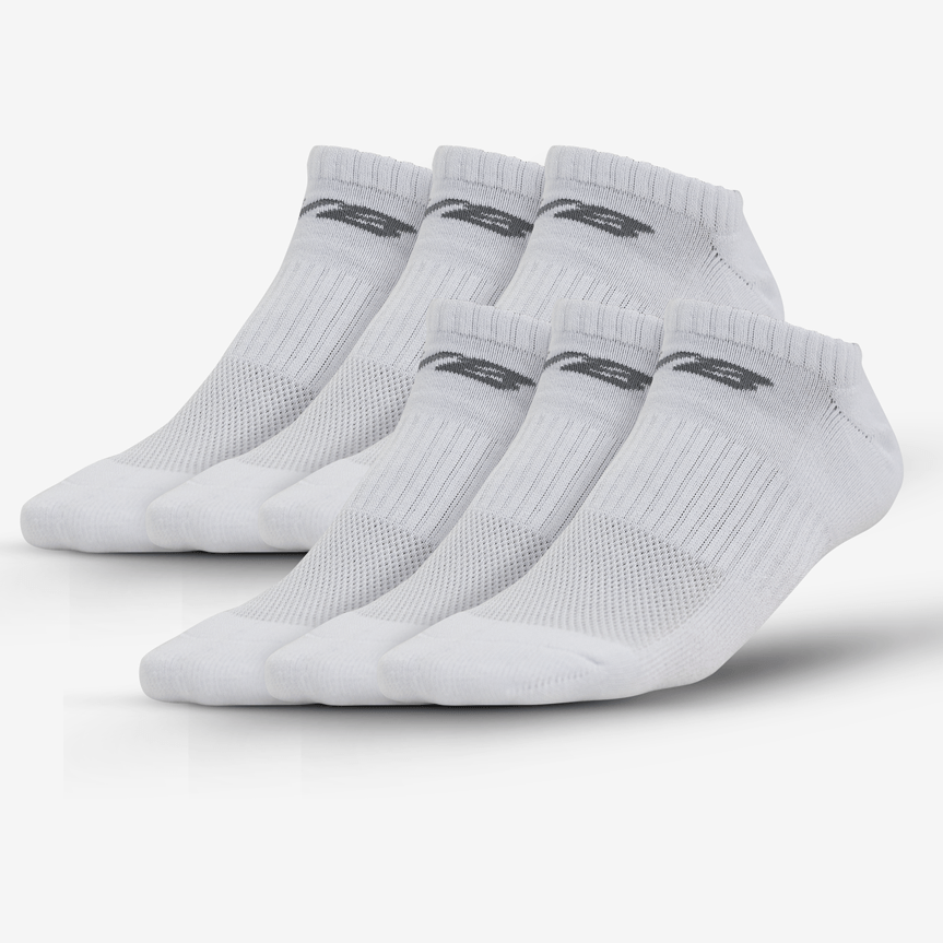 EVERYDAY TRAINING NO SHOW ANKLE SOCKS (WHITE, 6-PACK) - We Ball Sports