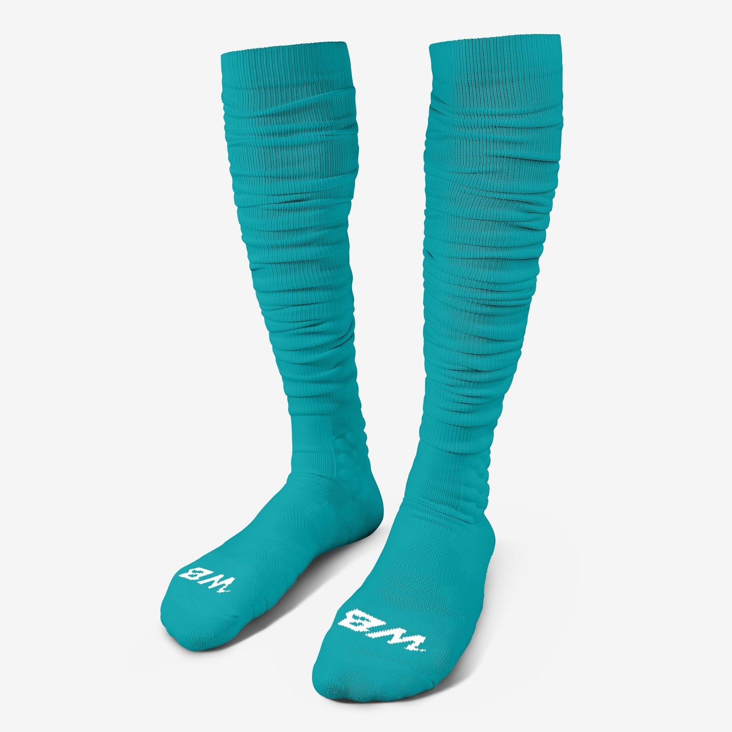 EXTRA LONG PADDED SOCKS (AQUA) - We Ball Sports