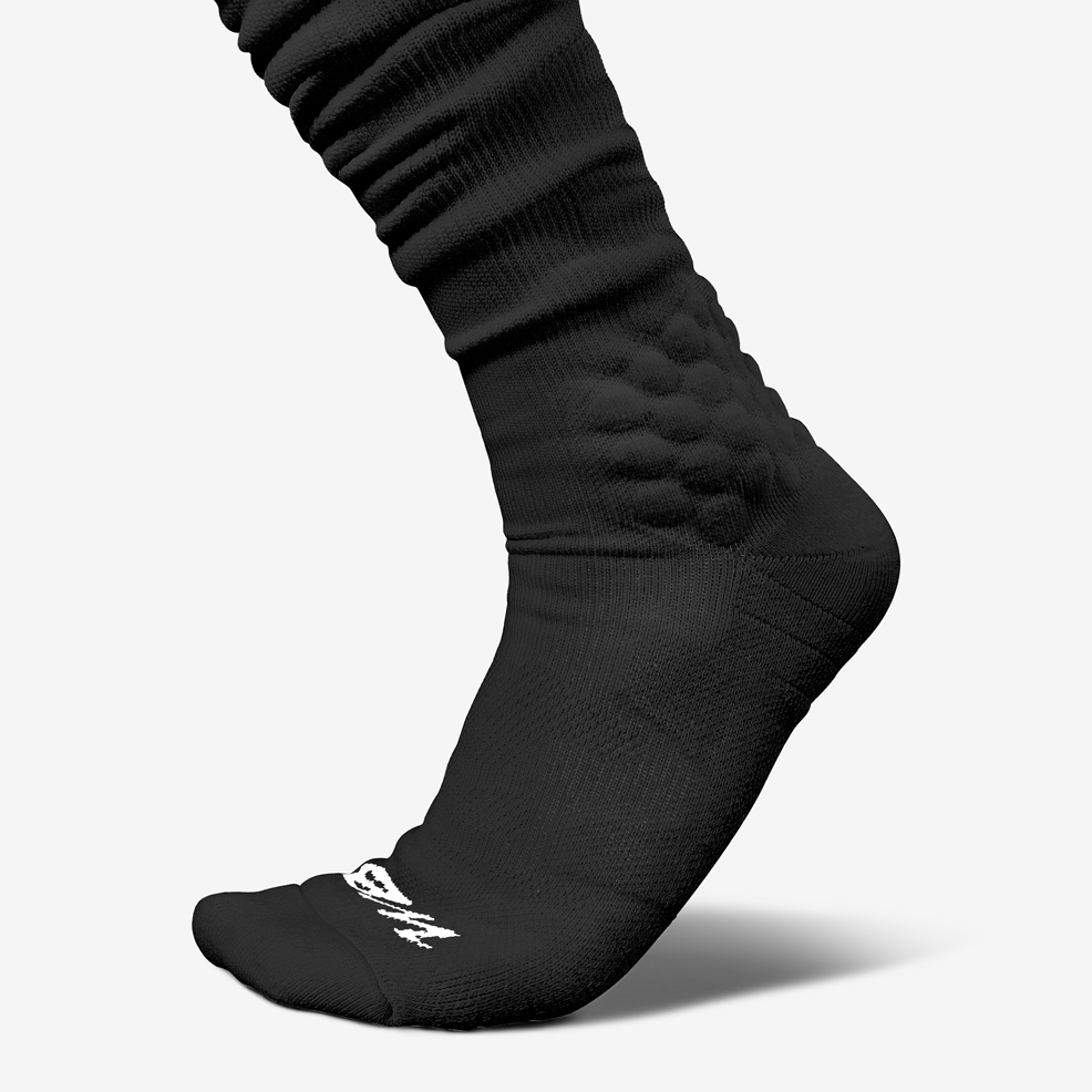 EXTRA LONG PADDED SOCKS (BLACK) - We Ball Sports