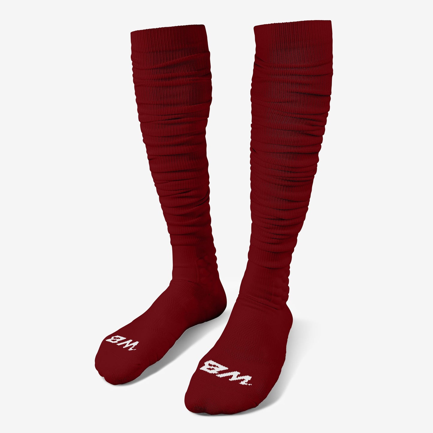 EXTRA LONG PADDED SOCKS (MAROON) - We Ball Sports