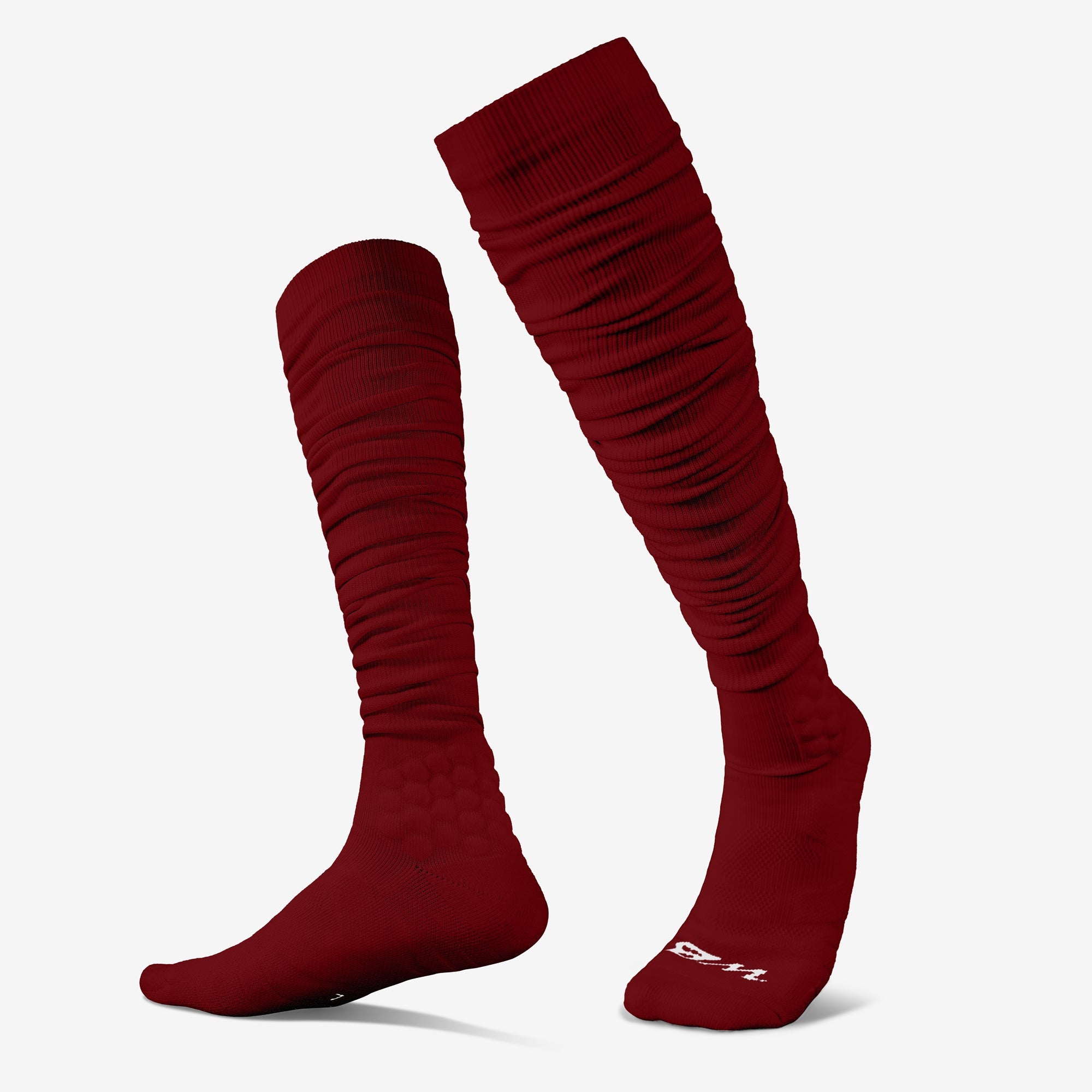 Maroon & White Grip Sports Socks