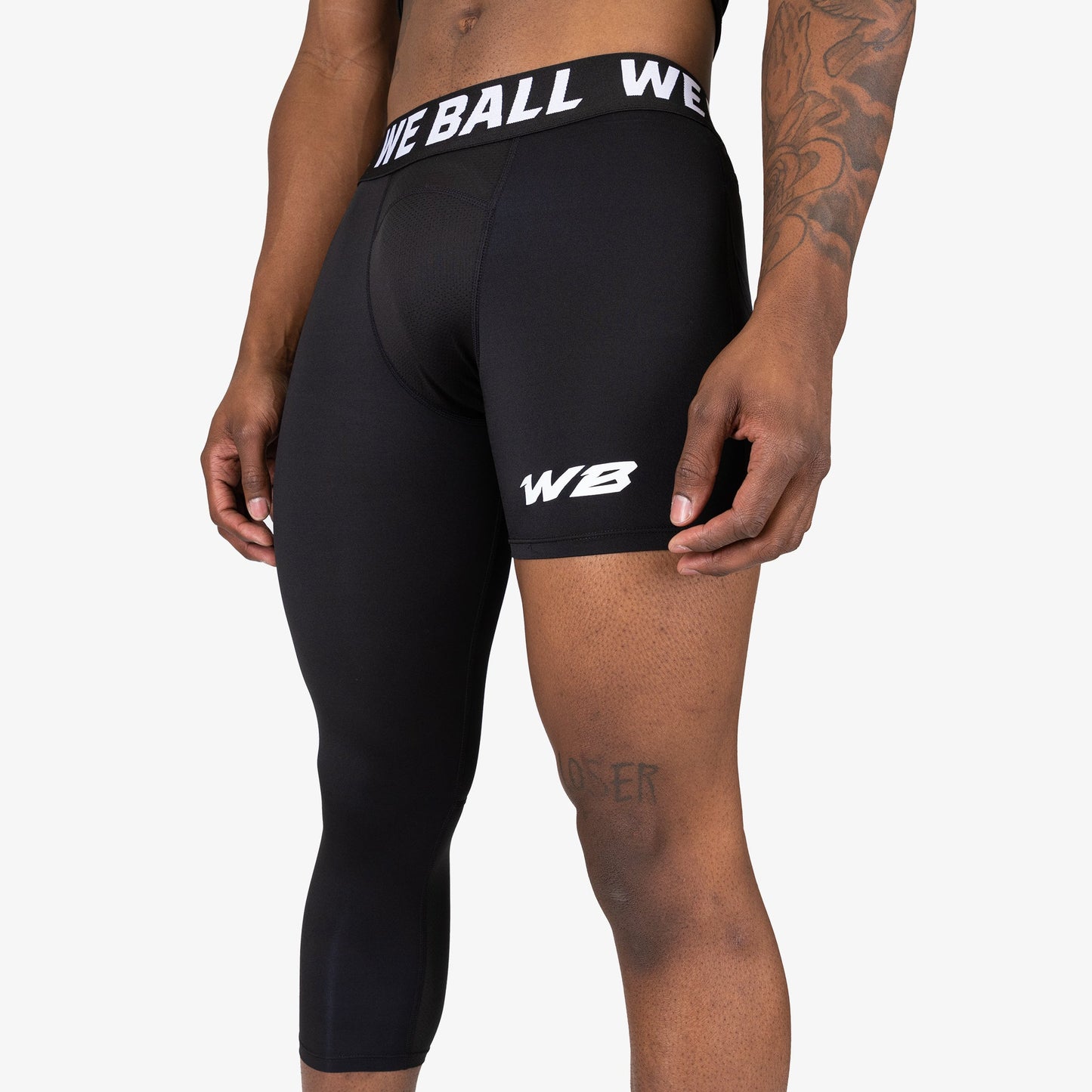 ISO LEG WBTECH™ 3/4 TIGHTS (BLACK) - We Ball Sports