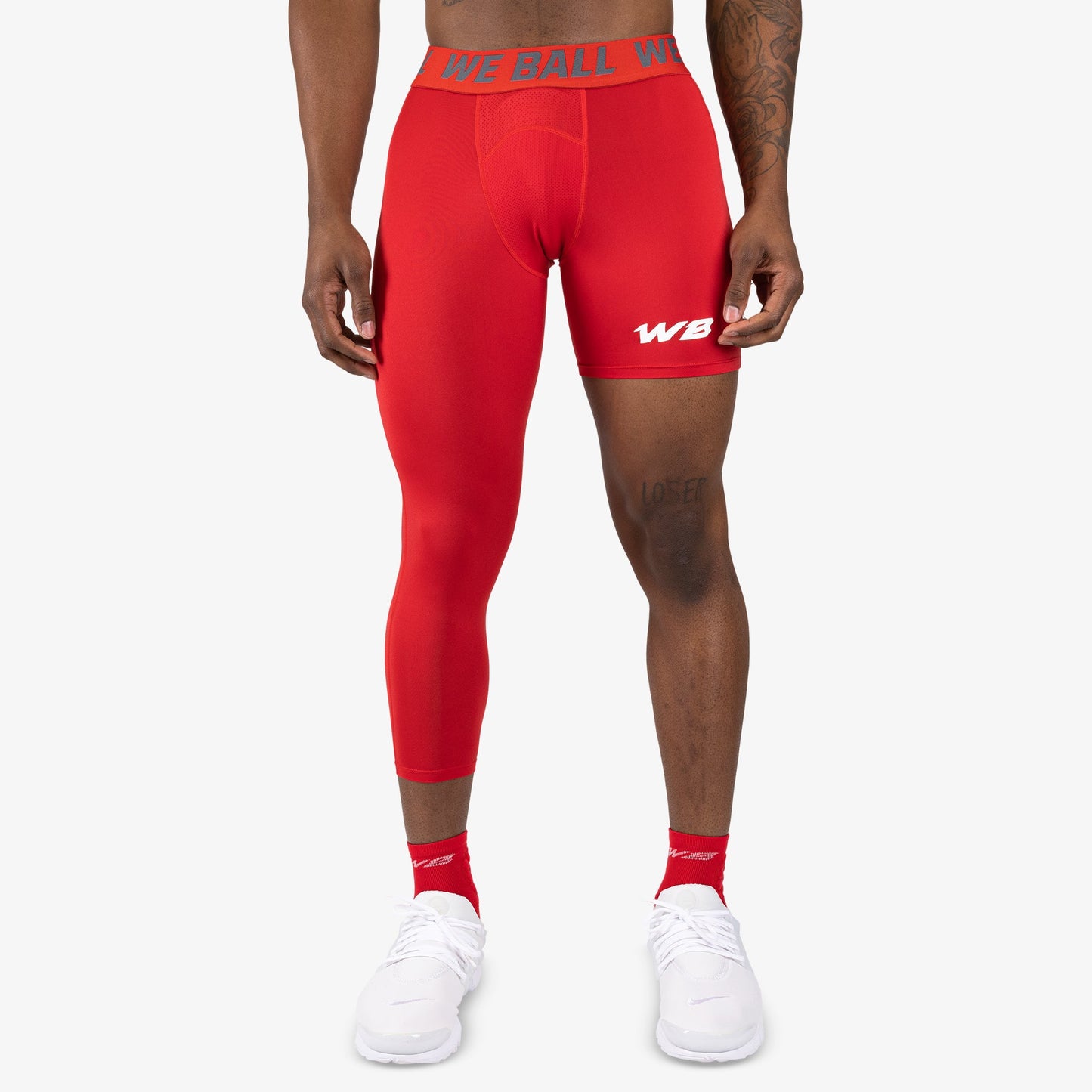 ISO LEG WBTECH™ 3/4 TIGHTS (RED) - We Ball Sports