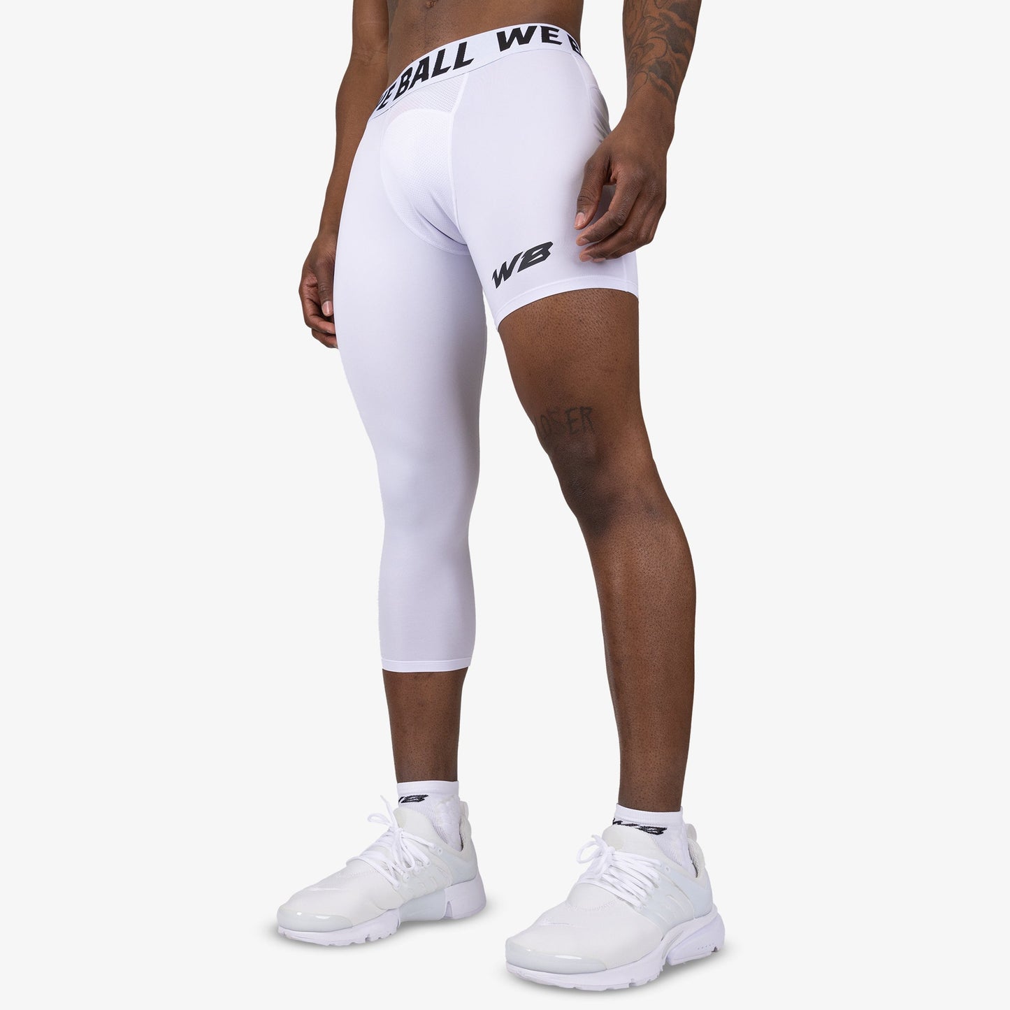 ISO LEG WBTECH™ 3/4 TIGHTS (WHITE) - We Ball Sports