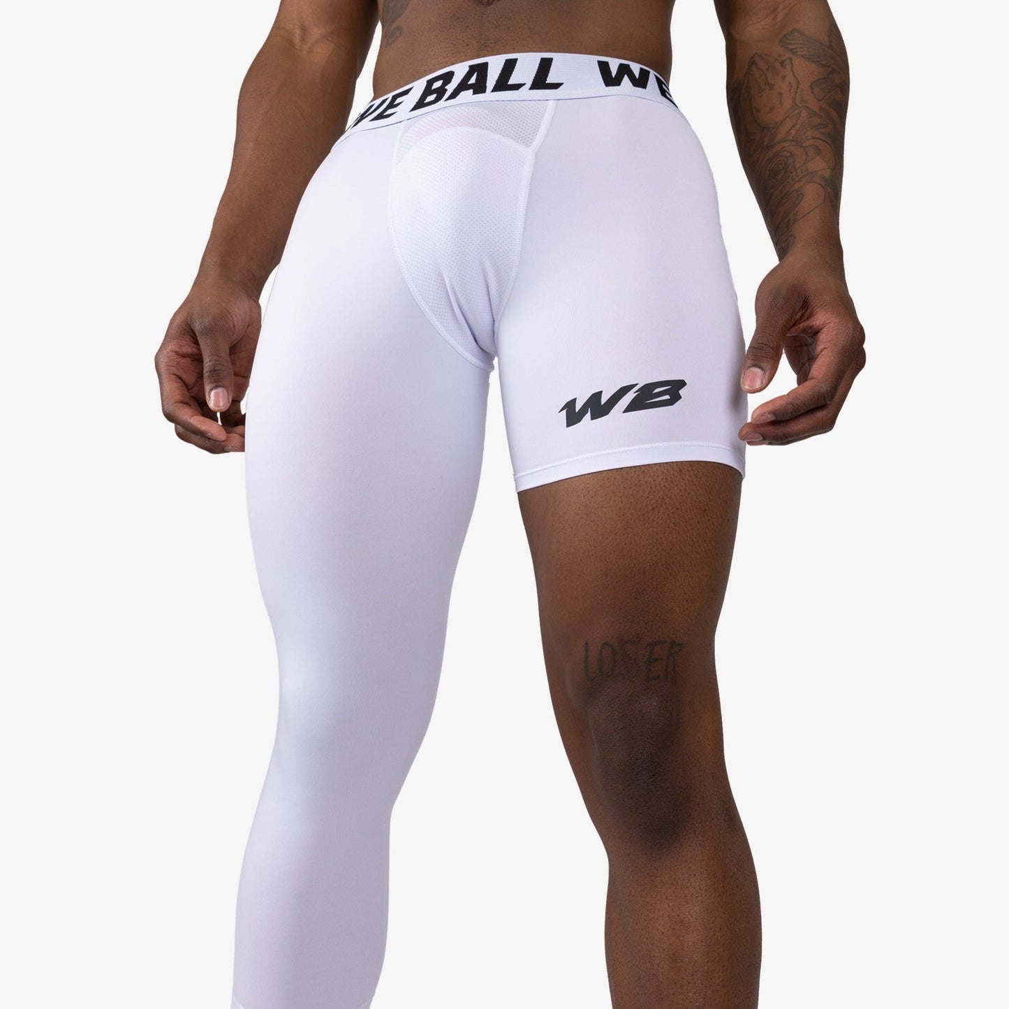 ISO LEG WBTECH™ 3/4 TIGHTS (WHITE) - We Ball Sports