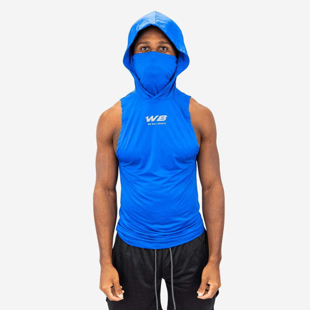 LIGHTWEIGHT WBTECH CUT OFF HOODIE BLUE We Ball Sports