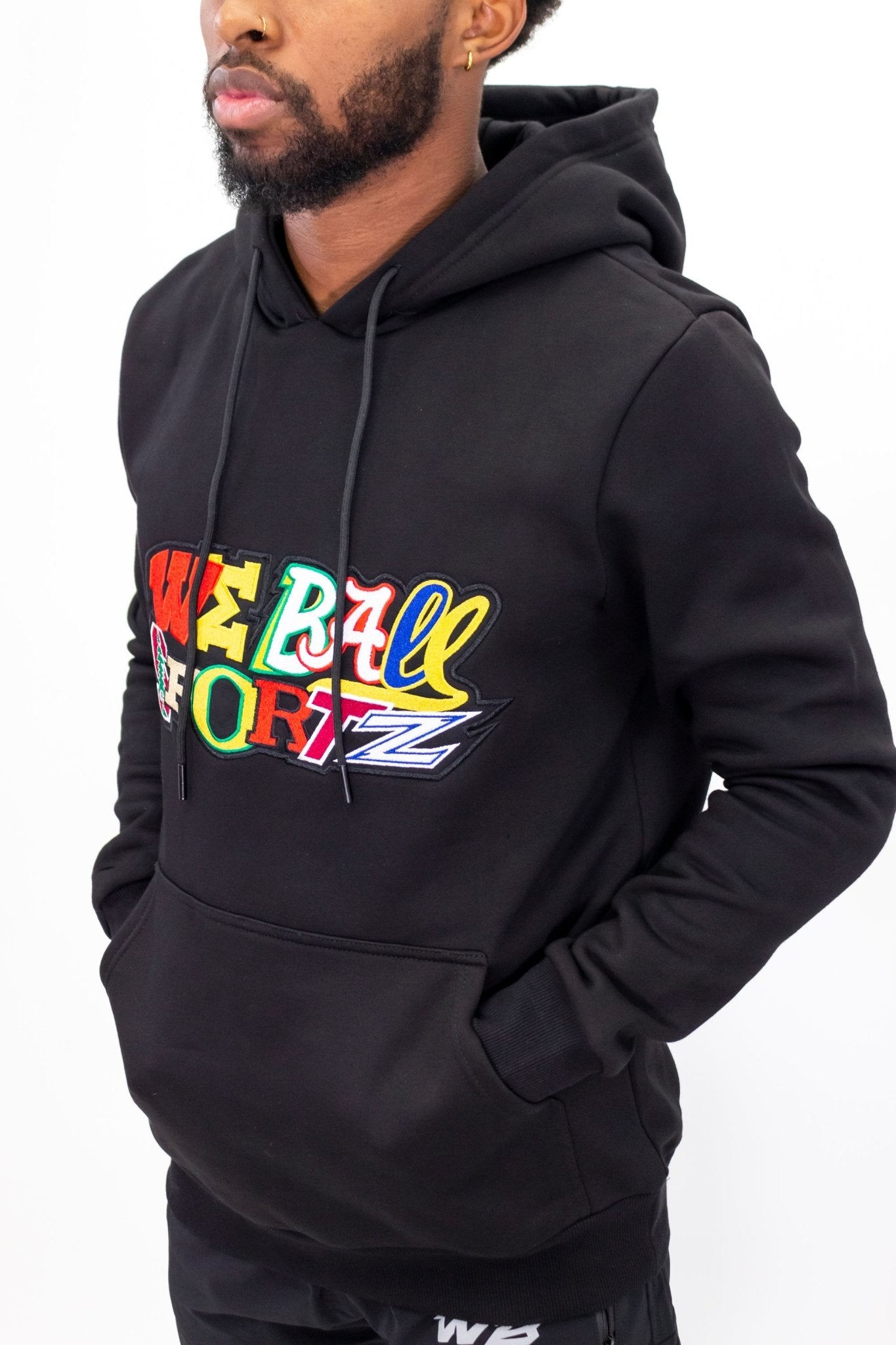 MASHUP EMBRODIERY SWEATSHIRT HOODIE - We Ball Sports
