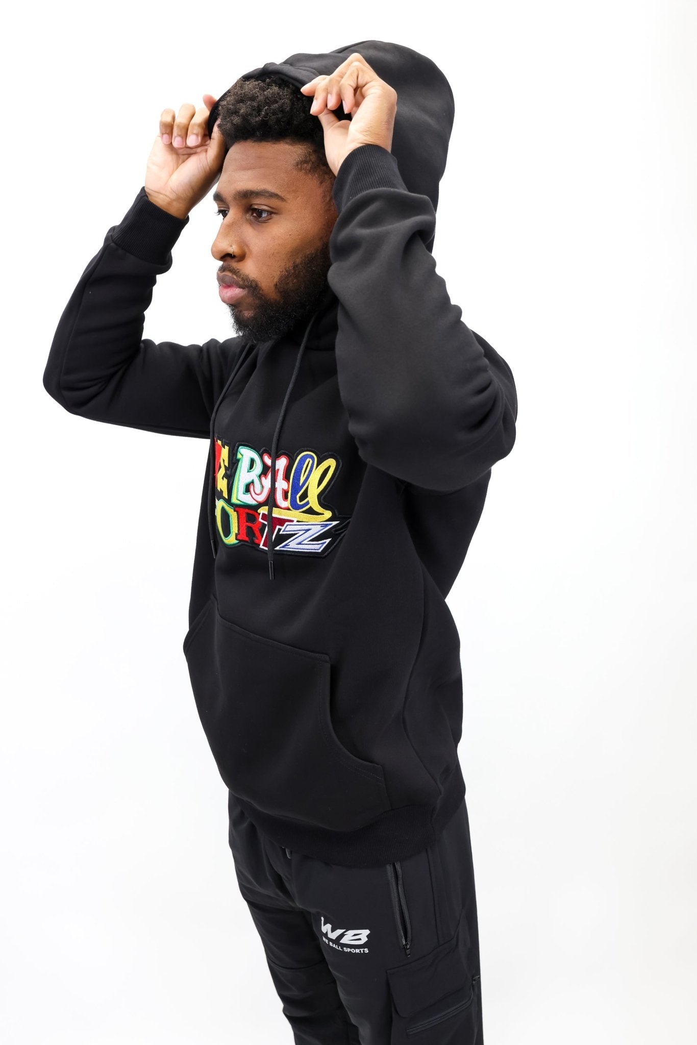 MASHUP EMBRODIERY SWEATSHIRT HOODIE - We Ball Sports