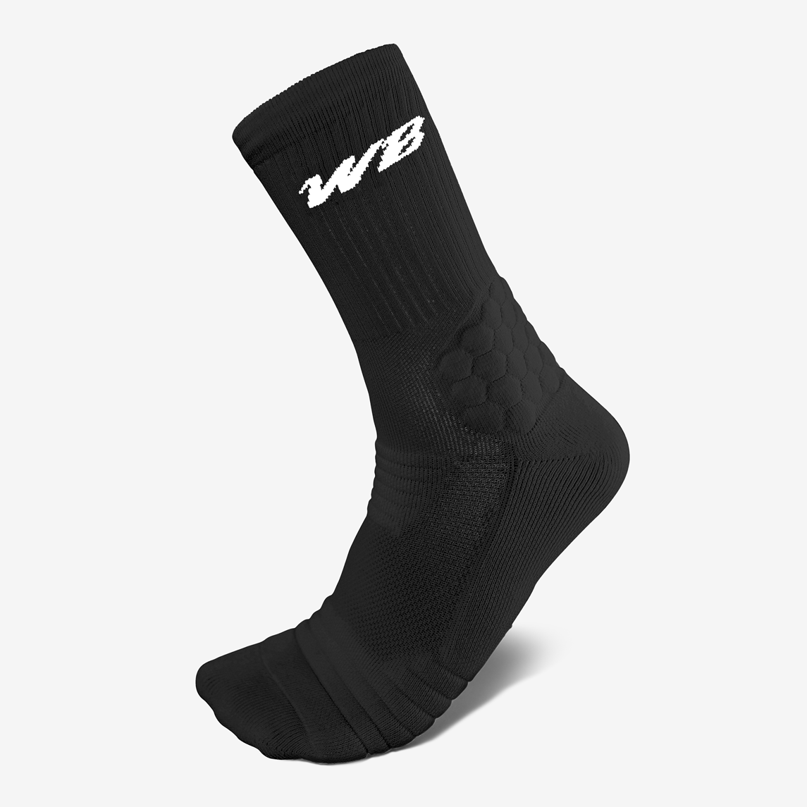 PADDED CREW SOCKS (BLACK) - We Ball Sports