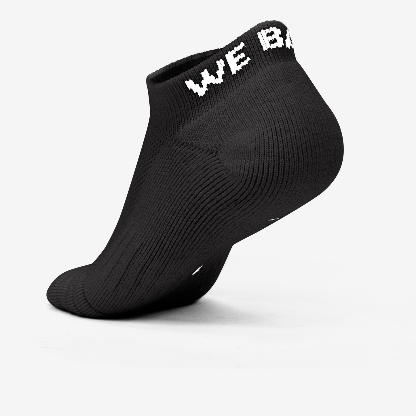 PADDED NO SHOW SOCKS (BLACK) - We Ball Sports