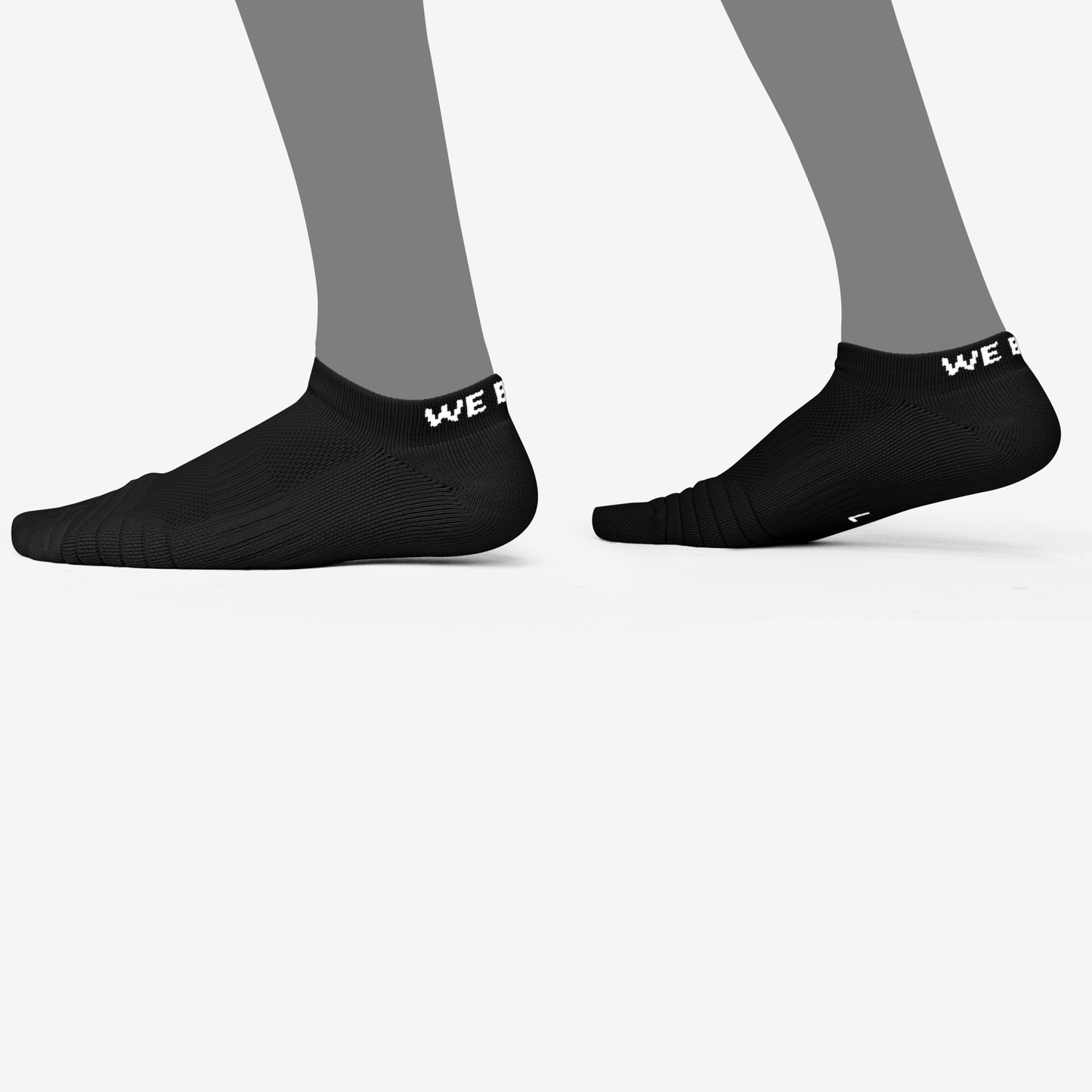 PADDED NO SHOW SOCKS (BLACK) - We Ball Sports