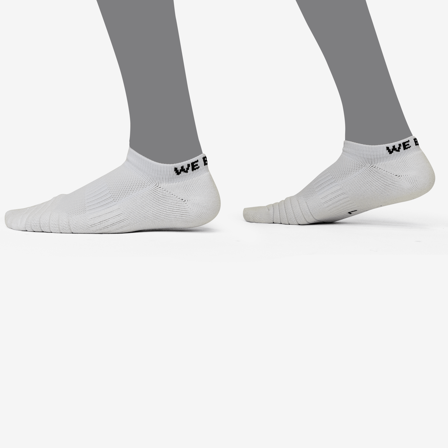 PADDED NO SHOW SOCKS (WHITE) - We Ball Sports
