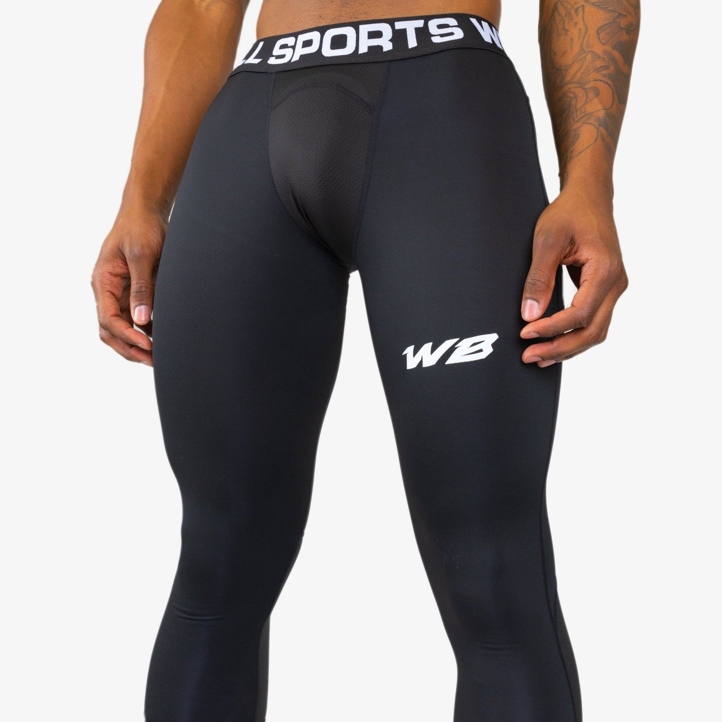 REGULAR WBTECH™ 3/4 TIGHTS (BLACK) - We Ball Sports