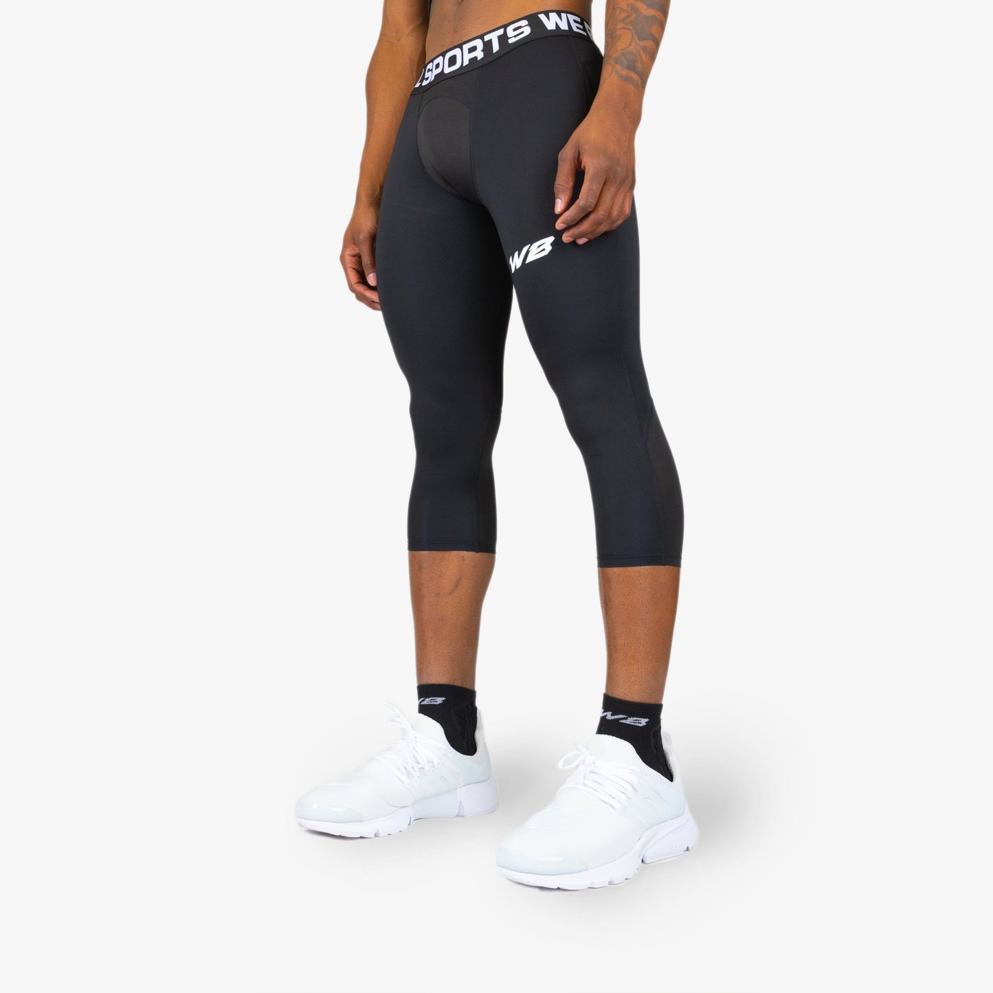 REGULAR WBTECH™ 3/4 TIGHTS (BLACK) - We Ball Sports