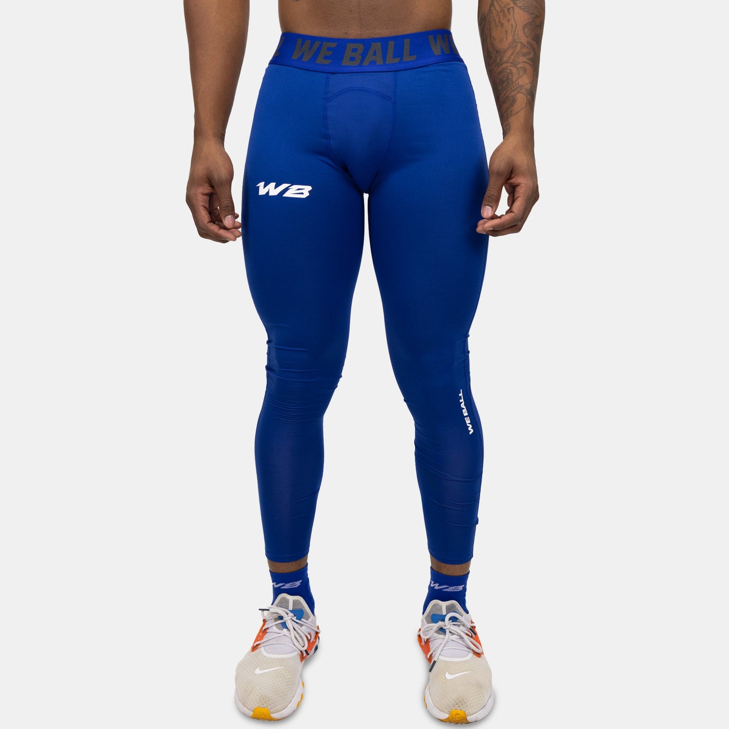 REGULAR WBTECH™ FULL TIGHTS (BLUE) - We Ball Sports