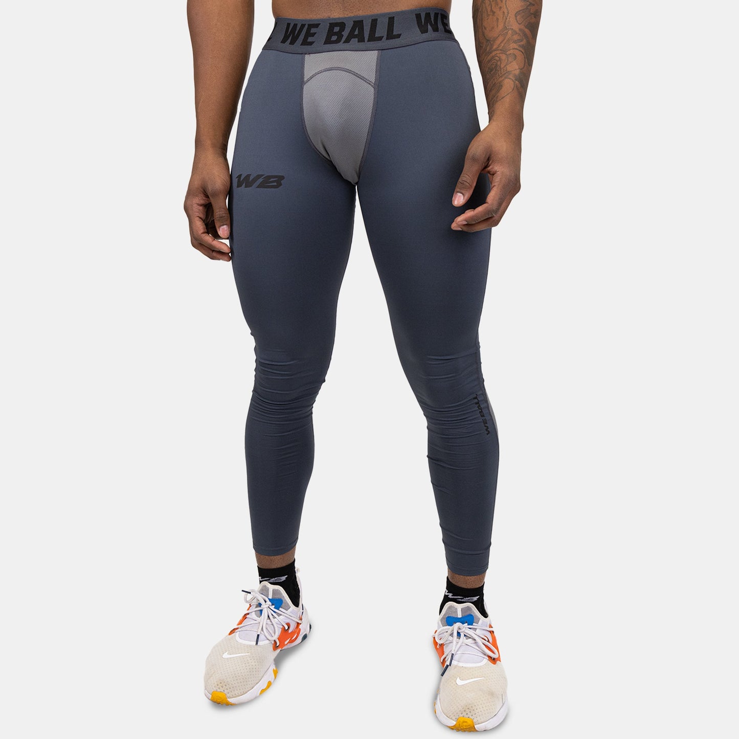 REGULAR WBTECH™ FULL TIGHTS (GREY) - We Ball Sports