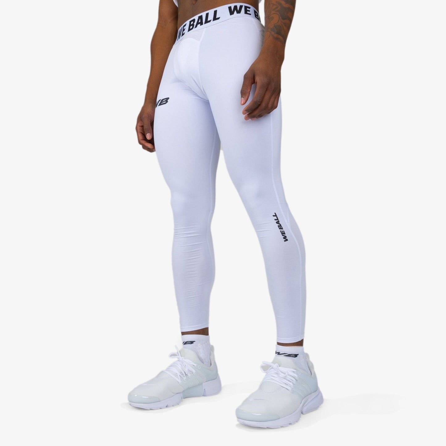 REGULAR WBTECH™ FULL TIGHTS (WHITE) - We Ball Sports