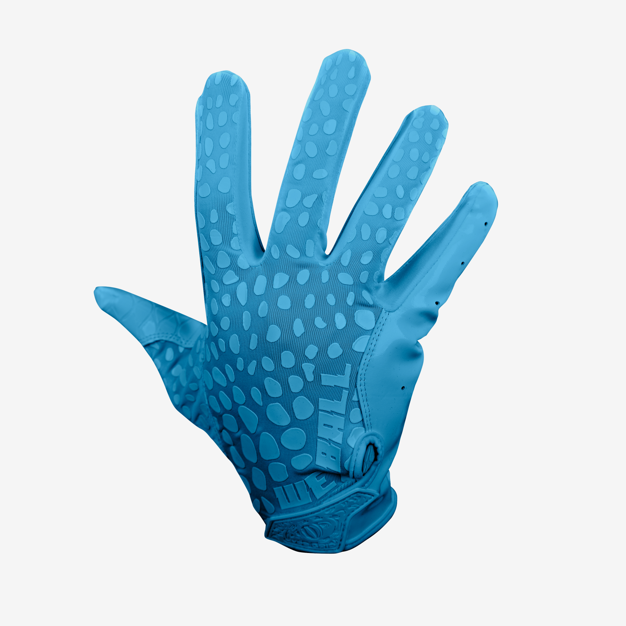 All blue football gloves sales