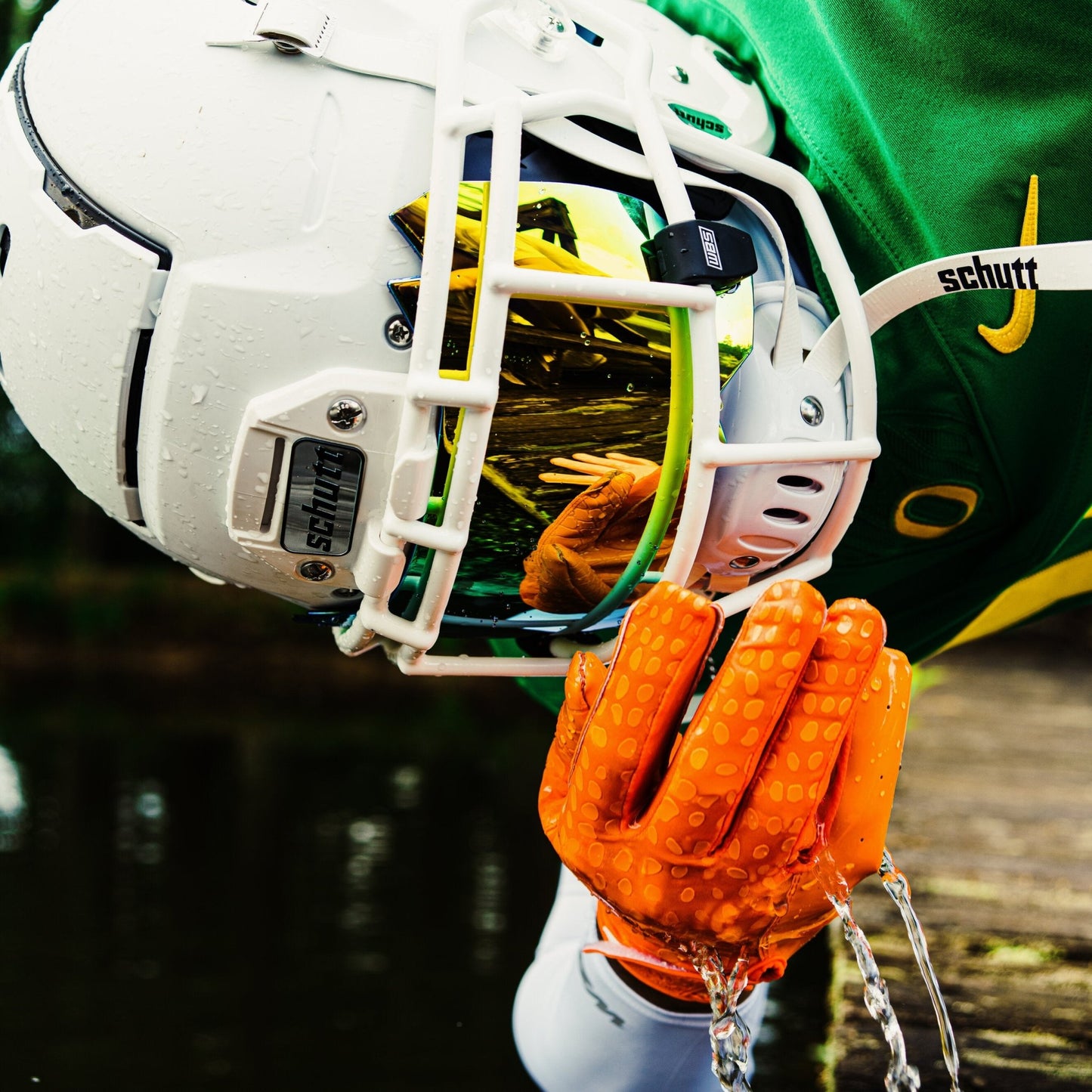 WE BALL SPORTS HYPR-GRIP FOOTBALL GLOVES (ORANGE) - We Ball Sports