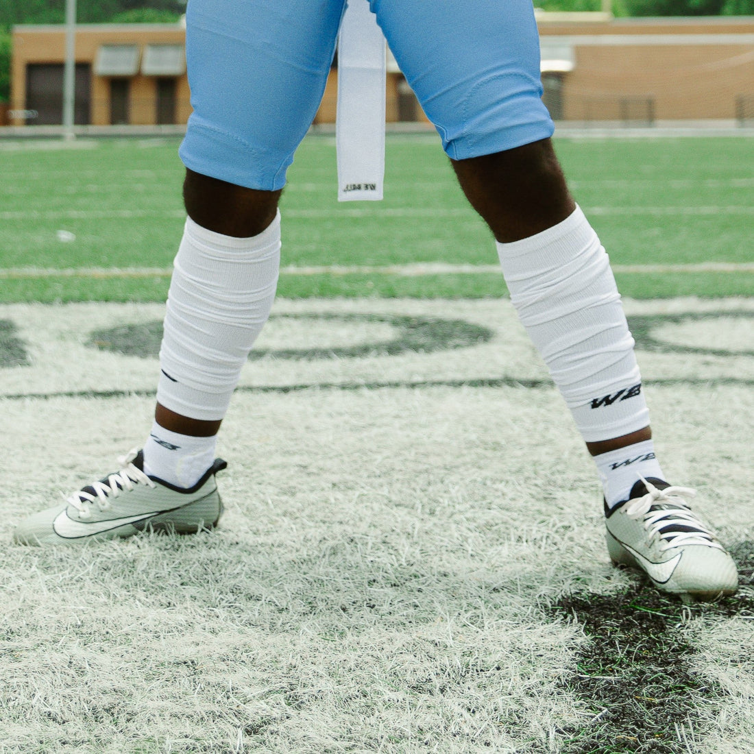 Calf Compression Leg Sleeves - Football Leg Sleeves for Adult Athletes -  Shin Splint Support-White 