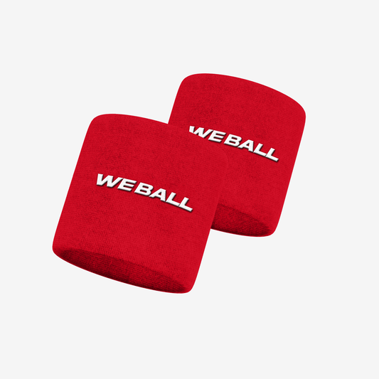 3" WRISTBANDS (RED, 2 - PACK) - We Ball Sports