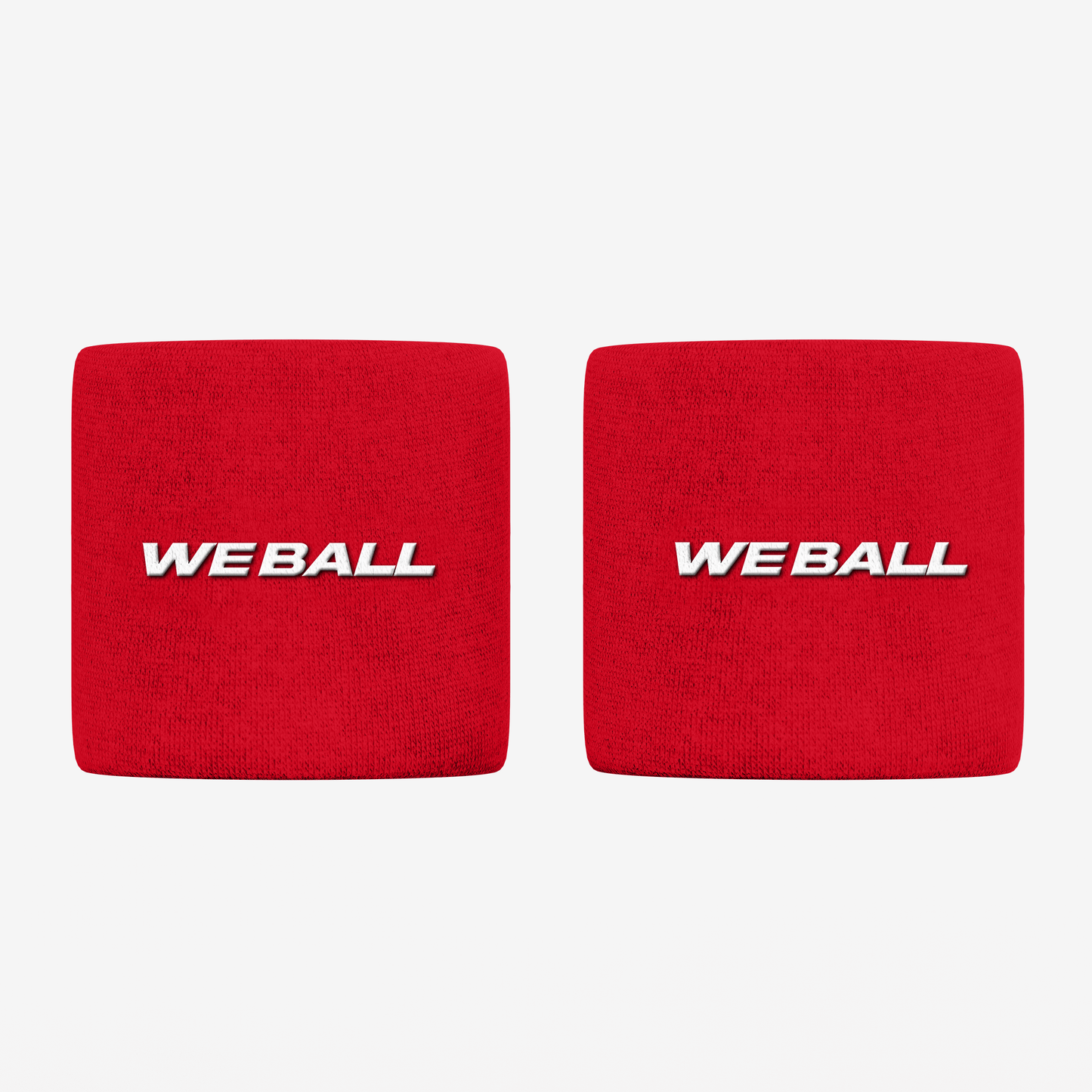 3" WRISTBANDS (RED, 2 - PACK) - We Ball Sports