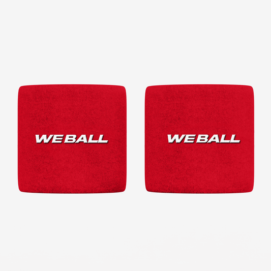 3" WRISTBANDS (RED, 2 - PACK) - We Ball Sports