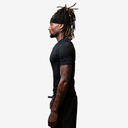 COMPRESSION SHORT SLEEVE T-SHIRT (BLACK)