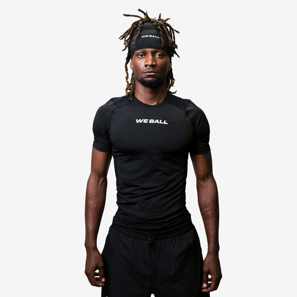COMPRESSION SHORT SLEEVE T-SHIRT (BLACK) – We Ball Sports