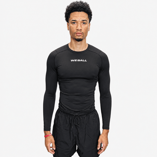 COMPRESSION LONG SLEEVE T-SHIRT (BLACK) - We Ball Sports