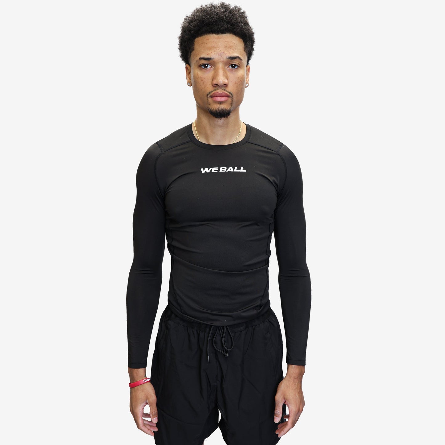 COMPRESSION LONG SLEEVE T - SHIRT (BLACK) - We Ball Sports