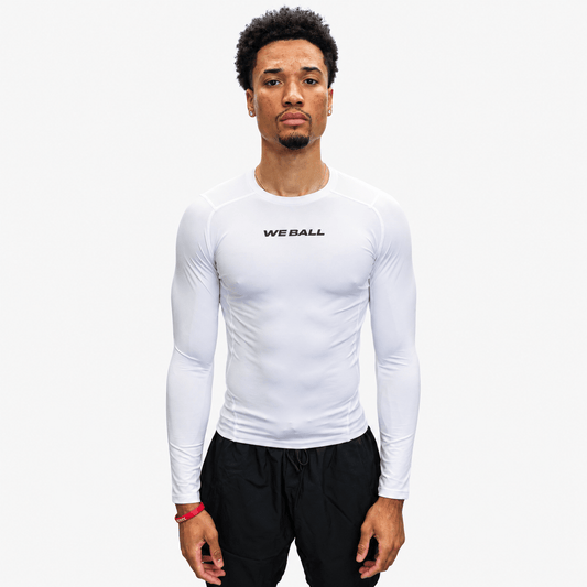 COMPRESSION LONG SLEEVE T-SHIRT (WHITE) - We Ball Sports