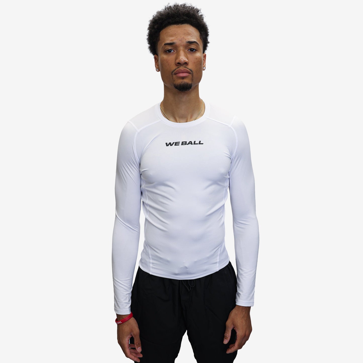 COMPRESSION LONG SLEEVE T - SHIRT (WHITE) - We Ball Sports