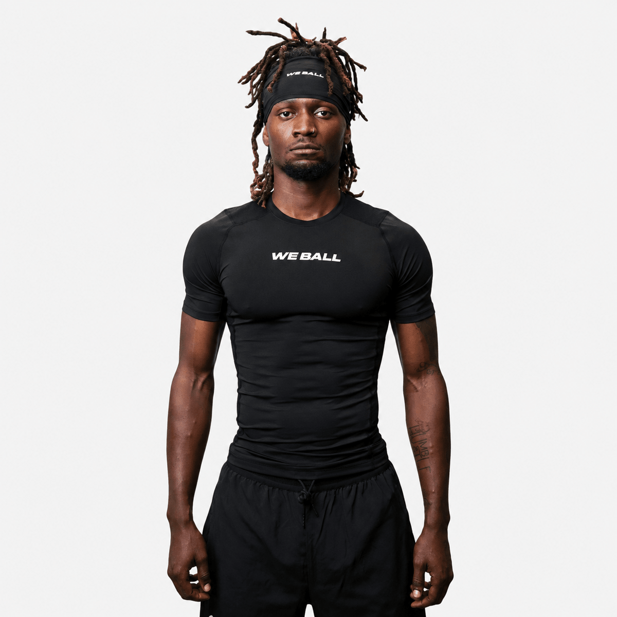 COMPRESSION SHORT SLEEVE T-SHIRT (BLACK) - We Ball Sports