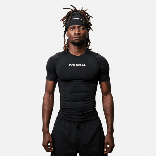 COMPRESSION SHORT SLEEVE T-SHIRT (BLACK) - We Ball Sports