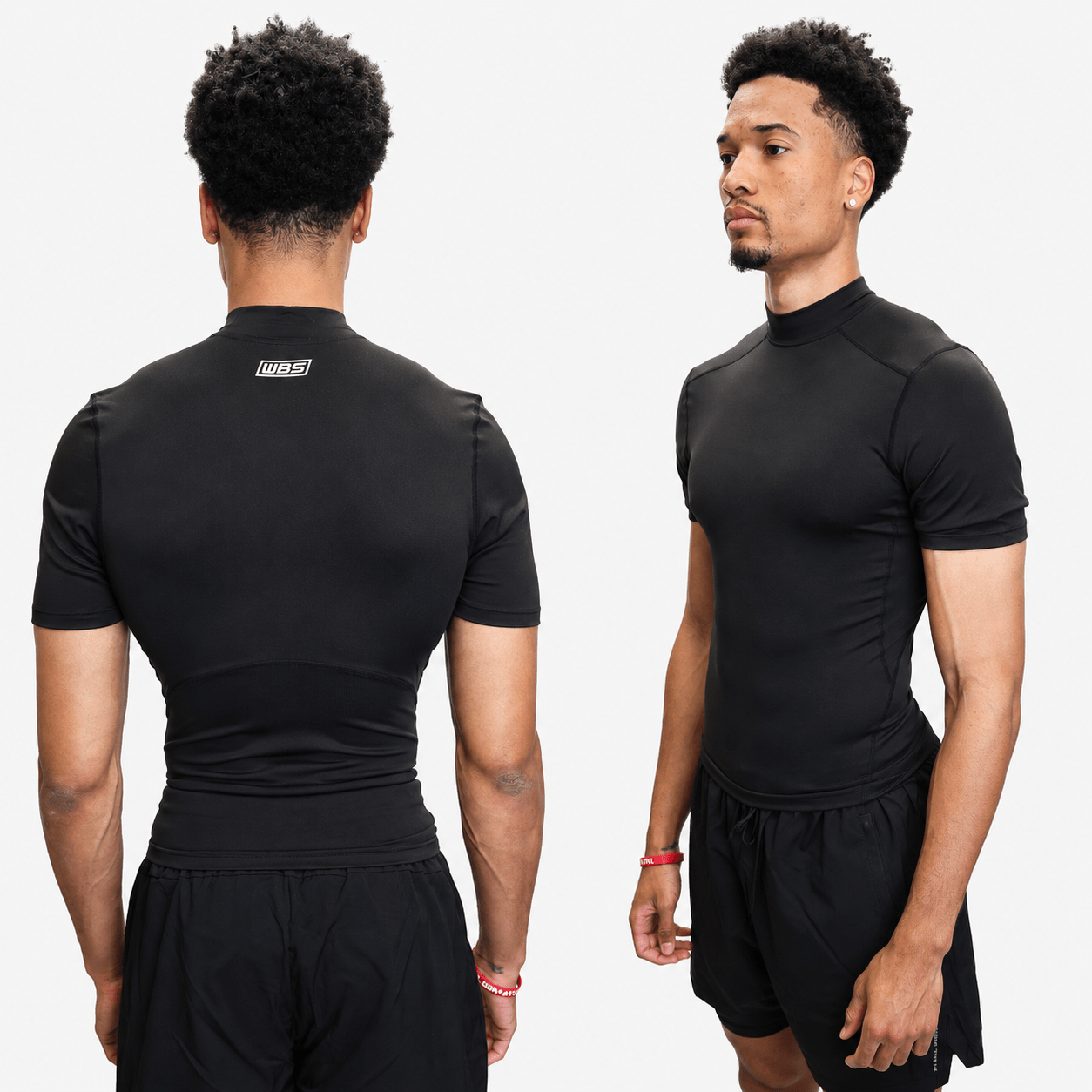 COMPRESSION TURTLE NECK T SHIRT (BLACK) - We Ball Sports