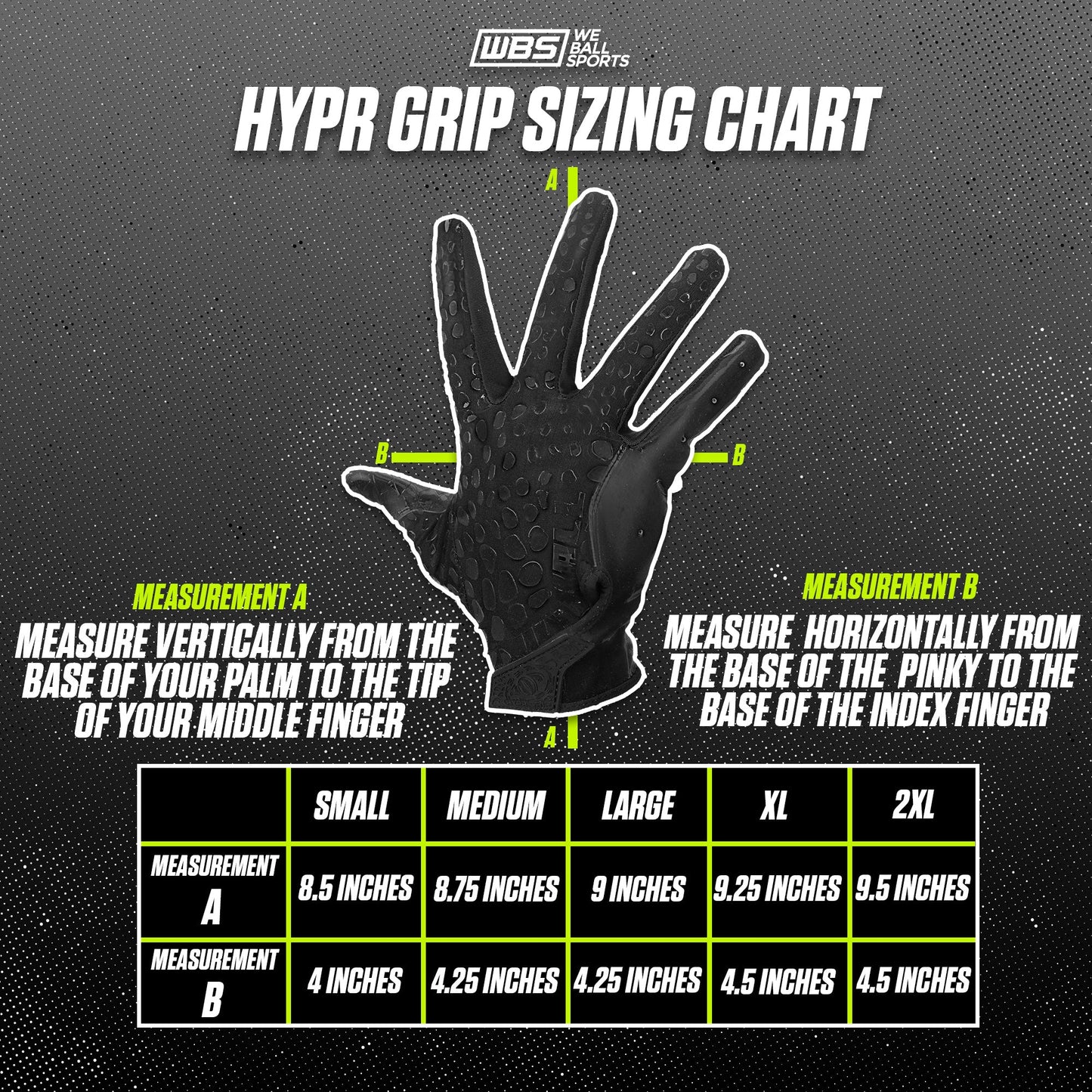 HYPR - GRIP FOOTBALL GLOVES (KELLY GREEN) - We Ball Sports