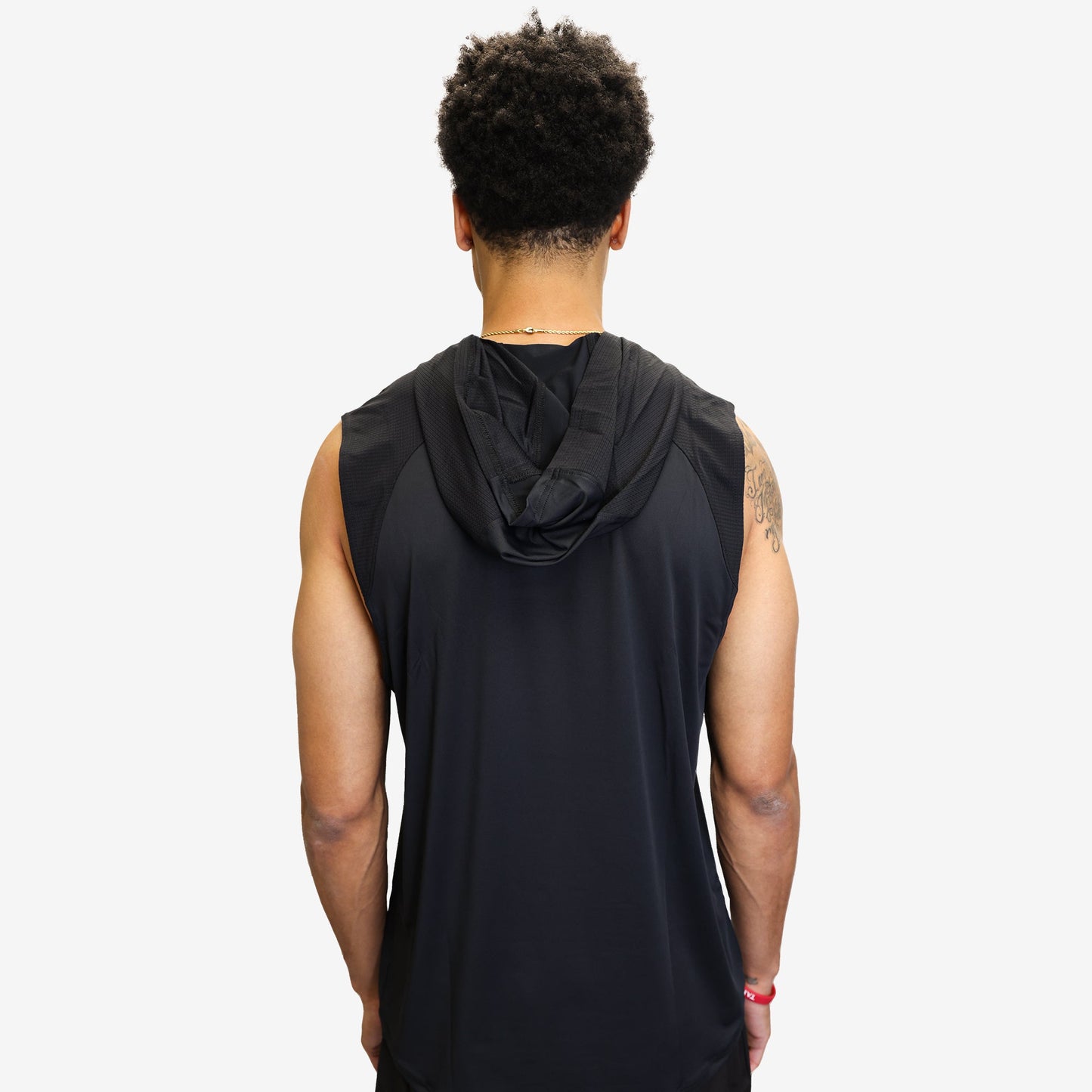 LIGHTWEIGHT WBTECH™ CUT - OFF HOODIE (BLACK) - We Ball Sports