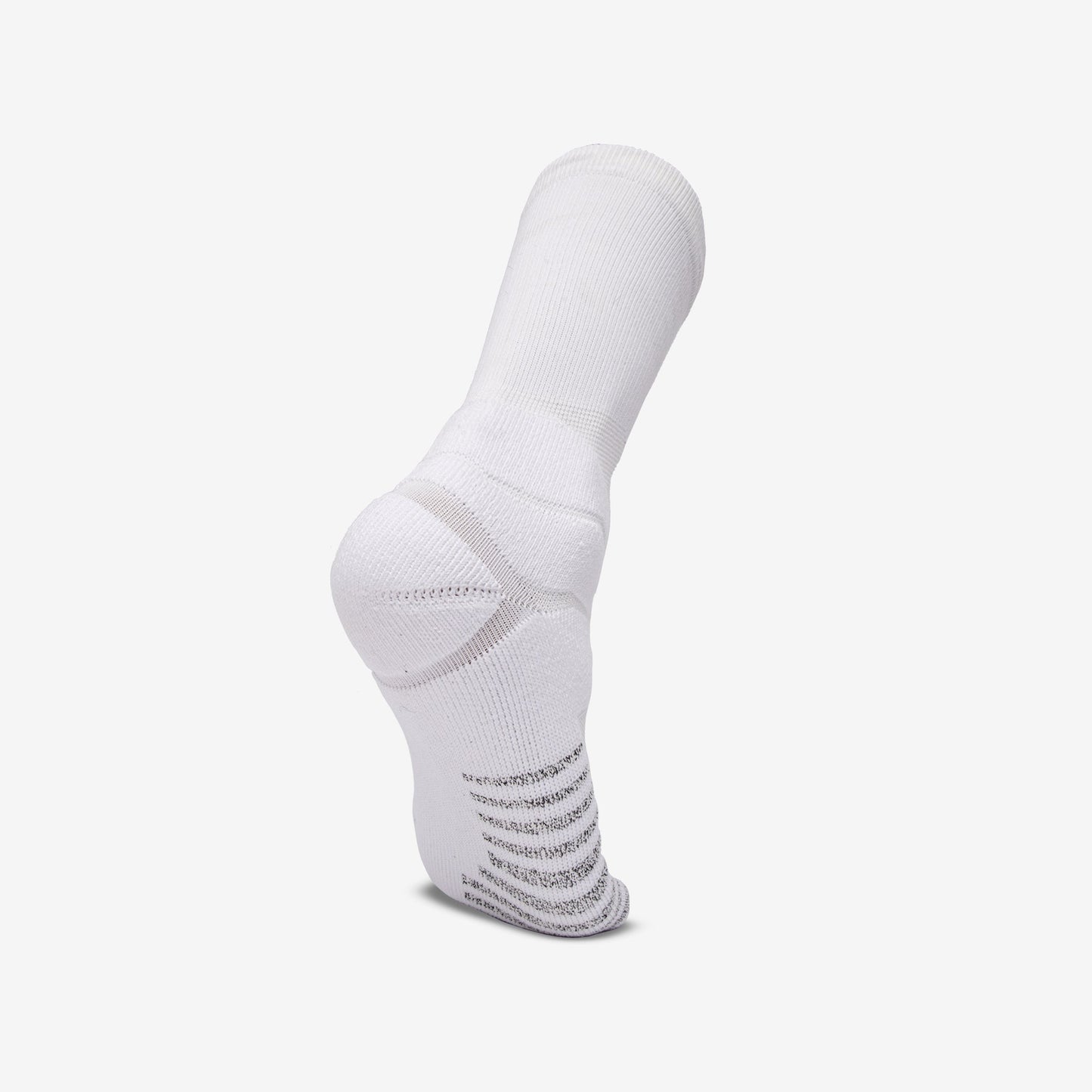 PADDED GRIP CREW SOCKS (WHITE) - We Ball Sports